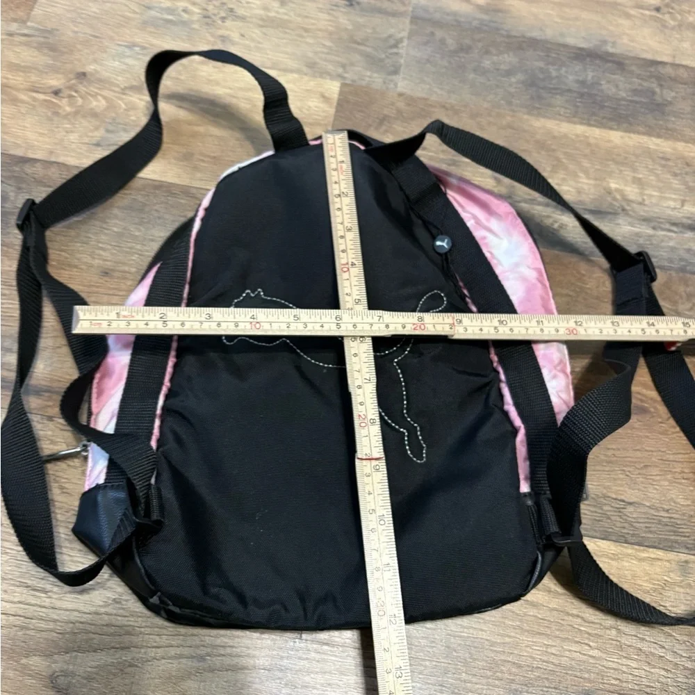 PUMA Pink Tie-Dye Mini Backpack | Adjustable Straps | Front Zip Pocket
